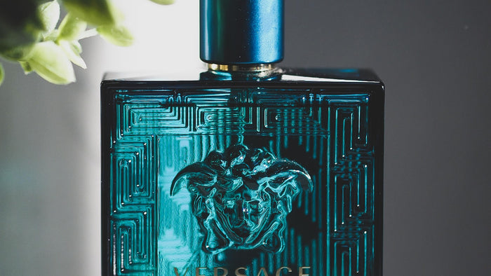 Red and black perfume bottle