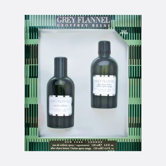 Geoffrey Beene Grey Flannel 4 oz Eau De Toilette Spray & 4 oz Aftershave Lotion