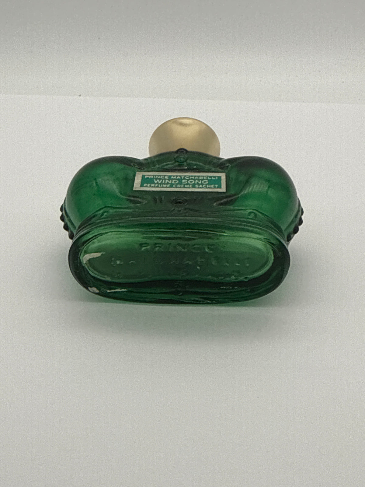 Vintage PRINCE MATCHABELLI Wind Song Creme Sachet Green 1 oz. Bottle
