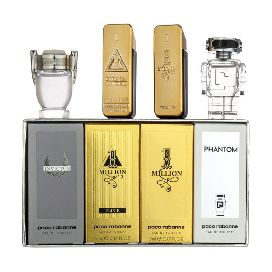 Rabanne Men’s 4-Piece Mini Fragrance Gift Set – 4 x 0.17 oz