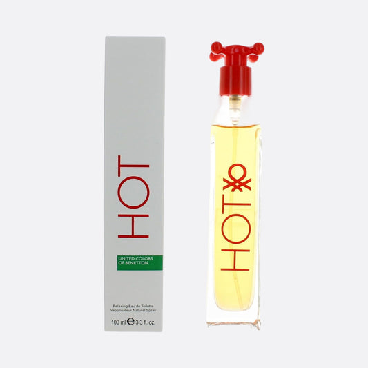 Benetton Hot Eau De Toilette Spray, 3.3 oz