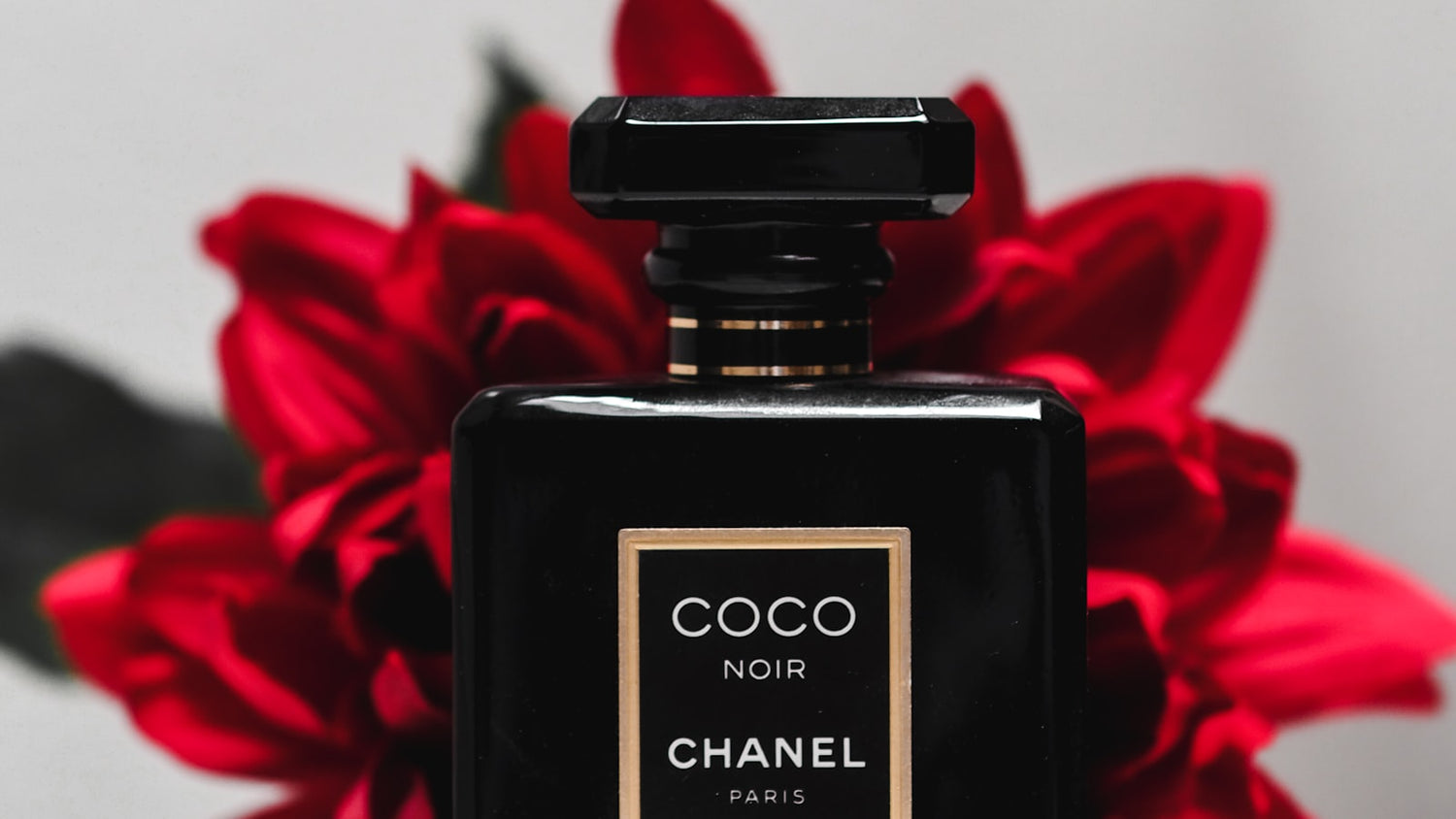 Black and gold luxury perfume bottle