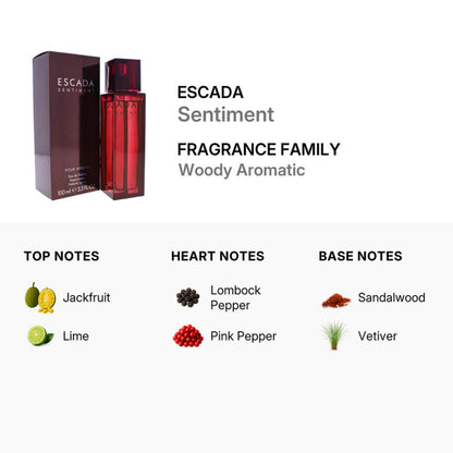 Escada Sentiment Eau de Toilette Spray, 3.3 oz