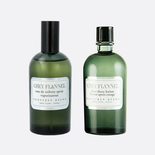 Geoffrey Beene Grey Flannel 4 oz Eau De Toilette Spray & 4 oz Aftershave Lotion