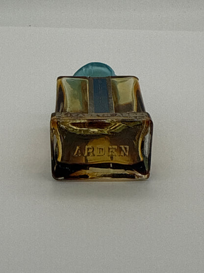 Vintage - Elizabeth Arden, Blue Grass Perfume Bottle w Beautiful Turquoise Overcap