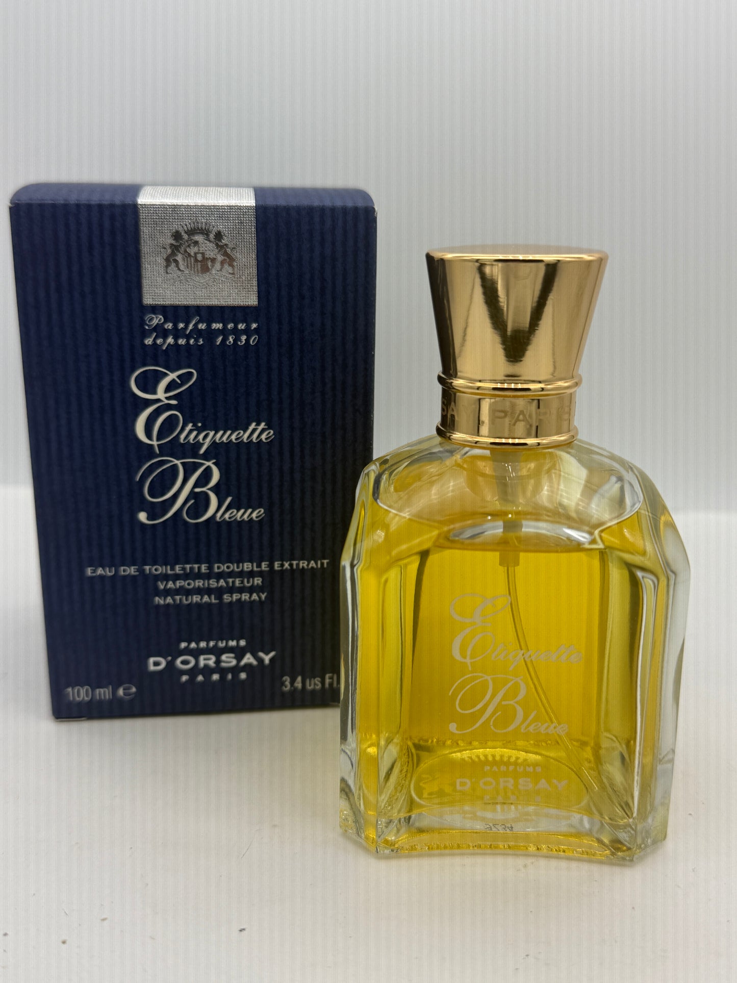 Parfums D’ORSAY Etiquette Bleue Eau de Toilette Double Extrait 3,4 Fl. Oz. Spray Perfume Unisex Super Rare Vintage 1830 1990s Version