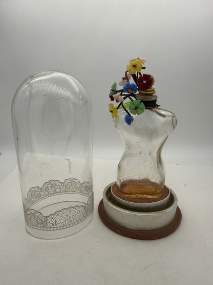 Vintage 1930s Era SCHIAPARELLI PERFUME Bottle in Presentation Dome