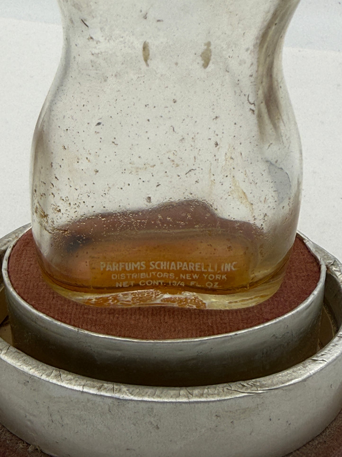 Vintage 1930s Era SCHIAPARELLI PERFUME Bottle in Presentation Dome