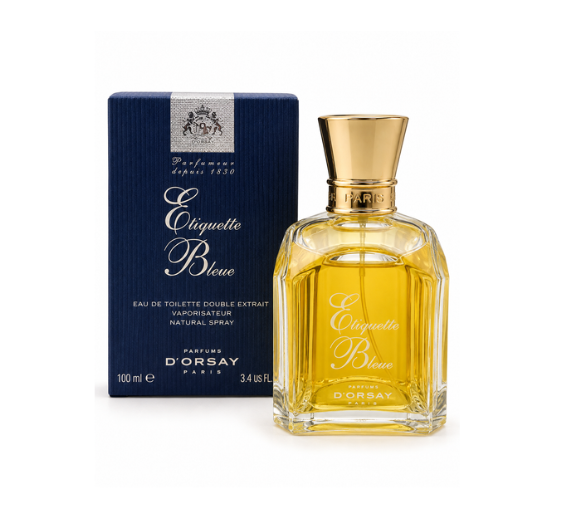 Parfums D’ORSAY Etiquette Bleue Eau de Toilette Double Extrait 3,4 Fl. Oz. Spray Perfume Unisex Super Rare Vintage 1830 1990s Version
