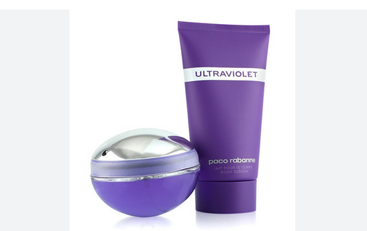 Paco Rabanne Ultraviolet Eau de Parfum Spray & Lotion bottle